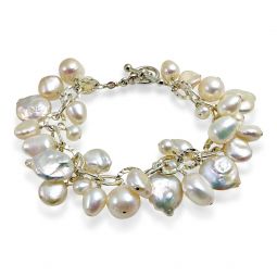 Natural Pearl Cluster Bracelet
